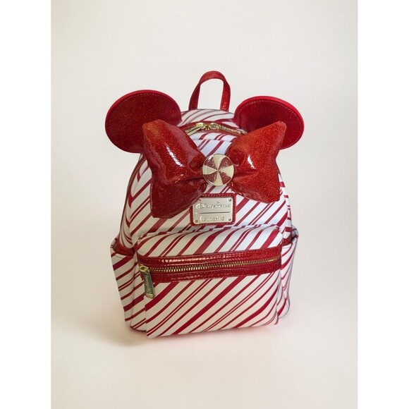 Loungefly Disney Parks Mickey Mouse Peppermint Swirl Holiday Mini Backpack (NWT) main image 6